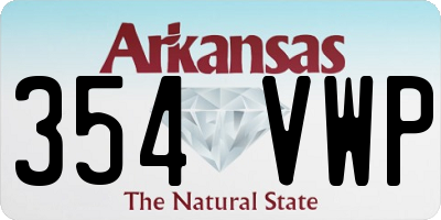 AR license plate 354VWP