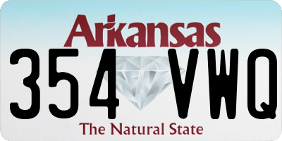 AR license plate 354VWQ