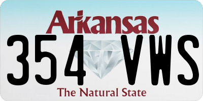 AR license plate 354VWS