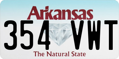 AR license plate 354VWT
