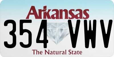 AR license plate 354VWV