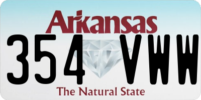 AR license plate 354VWW