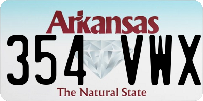 AR license plate 354VWX