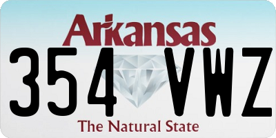 AR license plate 354VWZ