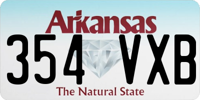 AR license plate 354VXB