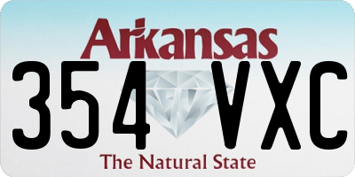 AR license plate 354VXC