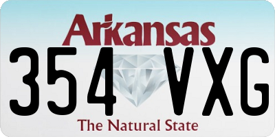 AR license plate 354VXG