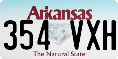 AR license plate 354VXH