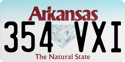 AR license plate 354VXI