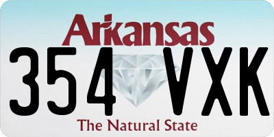AR license plate 354VXK