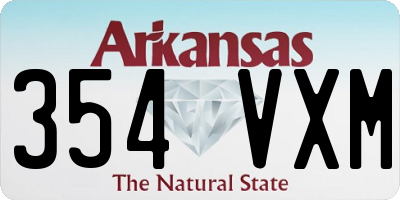 AR license plate 354VXM