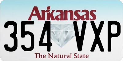 AR license plate 354VXP