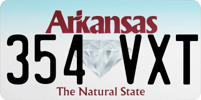 AR license plate 354VXT