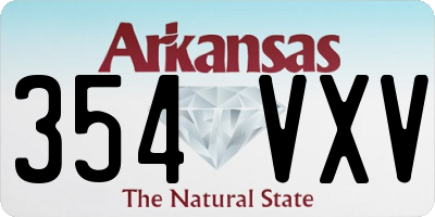 AR license plate 354VXV