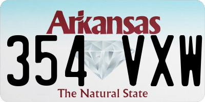 AR license plate 354VXW