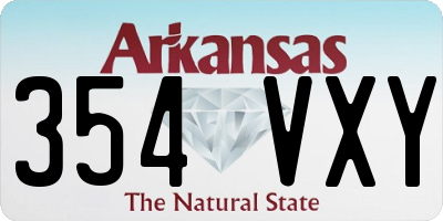 AR license plate 354VXY
