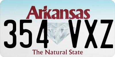 AR license plate 354VXZ