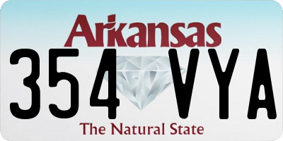 AR license plate 354VYA