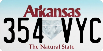 AR license plate 354VYC