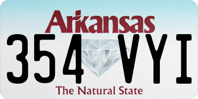 AR license plate 354VYI