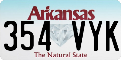 AR license plate 354VYK