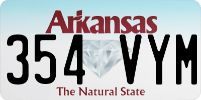 AR license plate 354VYM