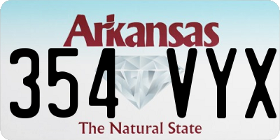 AR license plate 354VYX