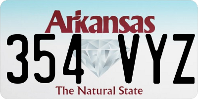 AR license plate 354VYZ