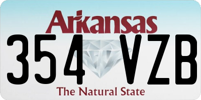 AR license plate 354VZB