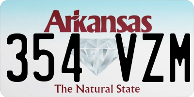 AR license plate 354VZM