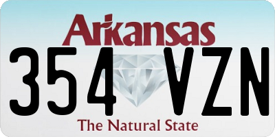 AR license plate 354VZN