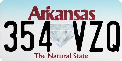 AR license plate 354VZQ
