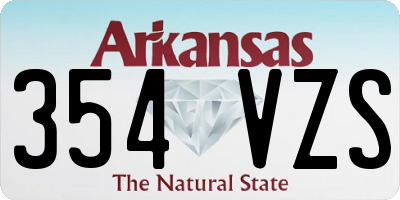 AR license plate 354VZS