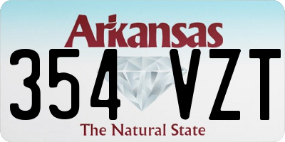 AR license plate 354VZT