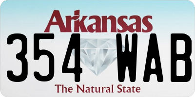 AR license plate 354WAB