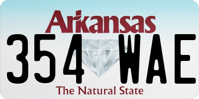 AR license plate 354WAE