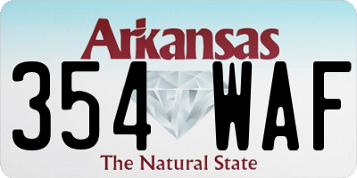 AR license plate 354WAF