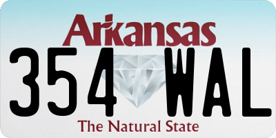 AR license plate 354WAL