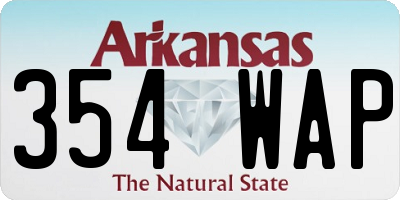 AR license plate 354WAP