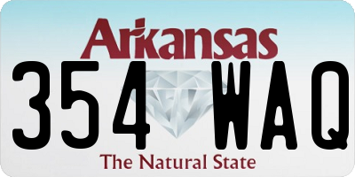 AR license plate 354WAQ