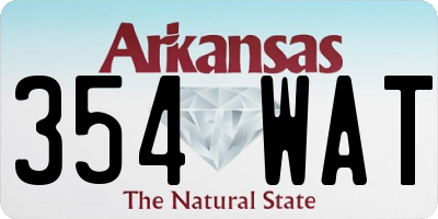 AR license plate 354WAT