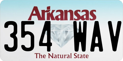 AR license plate 354WAV