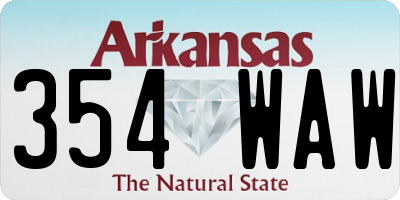AR license plate 354WAW