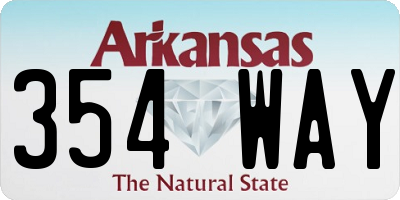 AR license plate 354WAY