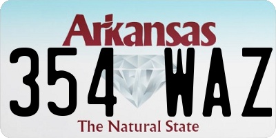 AR license plate 354WAZ