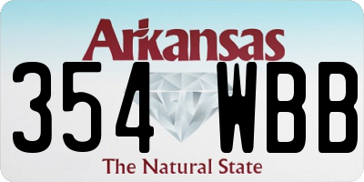 AR license plate 354WBB