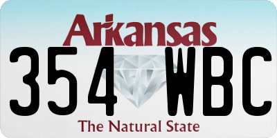 AR license plate 354WBC
