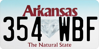 AR license plate 354WBF
