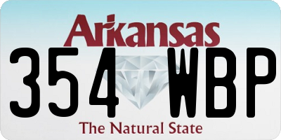 AR license plate 354WBP