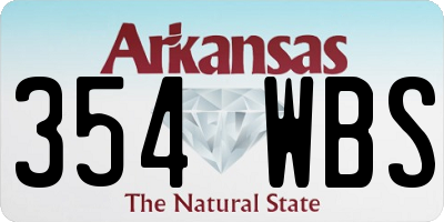 AR license plate 354WBS